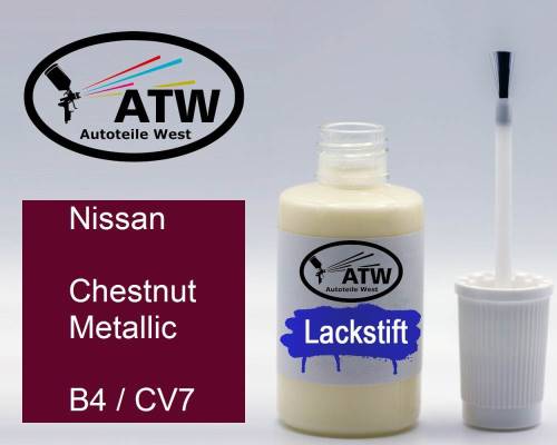 Nissan, Chestnut Metallic, B4 / CV7: 20ml Lackstift, von ATW Autoteile West.